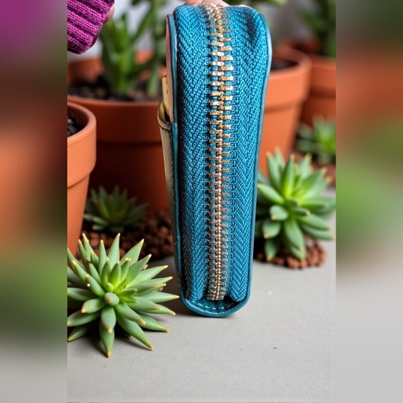 Kate Spade Staci Colorblock Large Continental Wallet Peacock (New) - Picture 5 of 10